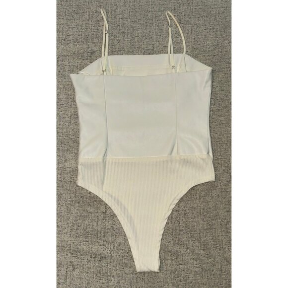 Faux leather white bodysuit - size xs - Picture 2 of 3